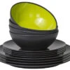 Melamine Set Grey-Line Lime 12 Dlg. -Berger 114198 2389264