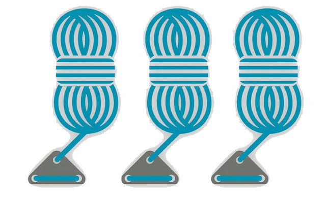 Gebogen Scheerlijnen Set Van 3 Lichtblauw 5 Gebogen Scheerlijnen Set Van 3 Lichtblauw - Afbeelding 3