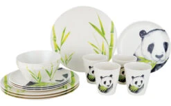 Gimex Nature Line Bamboe Melamine Servies Set 16 St.