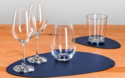 Silwy Magnetische Placemat Met Lederen Coating Groot Blauw