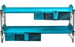 Disc-O-Bed Kid-O-Bunk Kinder Camping Stapelbed Incl. Zijtassen Rood / Zilver