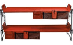 Disc-O-Bed Kid-O-Bunk Kinder Camping Stapelbed Incl. Zijtassen Rood / Zilver -Berger 378506 2375672 1