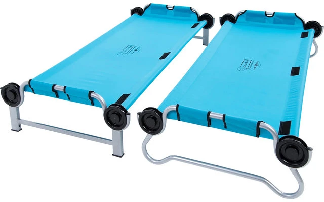 Disc-O-Bed Kid-O-Bunk Kinder Camping Stapelbed Incl. Zijvakken Blauw / Zilver 4 Disc-O-Bed Kid-O-Bunk Kinder Camping Stapelbed Incl. Zijvakken Blauw / Zilver - Afbeelding 2