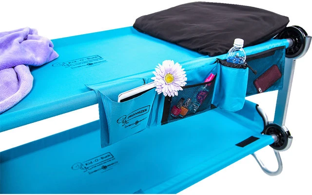 Disc-O-Bed Kid-O-Bunk Kinder Camping Stapelbed Incl. Zijvakken Blauw / Zilver 5 Disc-O-Bed Kid-O-Bunk Kinder Camping Stapelbed Incl. Zijvakken Blauw / Zilver - Afbeelding 3