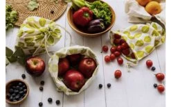 Nuts Innovations Groente- En Fruitzakjes Set Van 3 Gestreept Zwart/Wit -Berger 459861 3155754