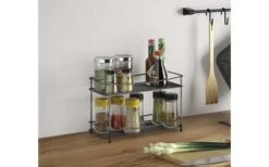 Metaltex Oregano-2 LAVA Kruidenrek Met 2 Schappen Zwart