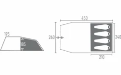 Tambu Suti TC 4 Persoons Familie Tunneltent Marine Blauw
