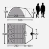 Kampa Brighton 4 Koepeltent Grijs -Berger 604643 4342859