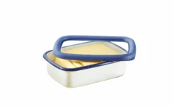 HoneyWare Vlakke Emaille Verfrisser Pot S Vlak 0.42 Liter Blauw