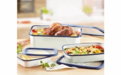 HoneyWare Vlakke Emaille Verfrisser Pot S Vlak 0.42 Liter Blauw -Berger 633515 4401607