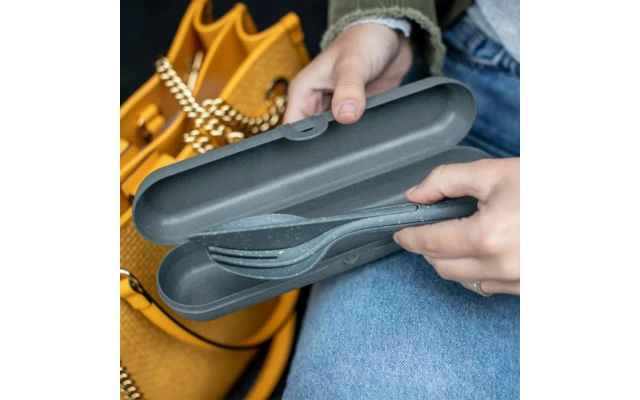 Koziol Bestekkoffer KLIKK ETUI Natuur Blad Groen 4 Koziol Bestekkoffer KLIKK ETUI Natuur Blad Groen - Afbeelding 2