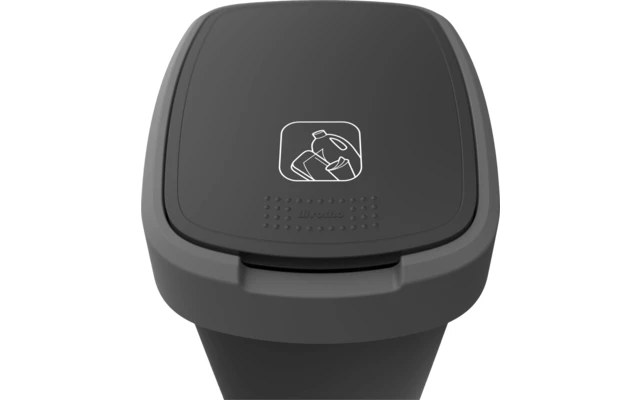 Rotho Twist Afvalbak Met Draaibaar En Scharnierend Deksel 25 Liter Donker Zilver 4 Rotho Twist Afvalbak Met Draaibaar En Scharnierend Deksel 25 Liter Donker Zilver - Afbeelding 2