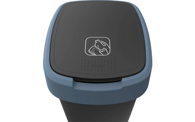 Rotho Twist Afvalbak Met Zwenk- En Klapdeksel 10 Liter Horizon Blauw 5 Rotho Twist Afvalbak Met Zwenk- En Klapdeksel 10 Liter Horizon Blauw - Afbeelding 3