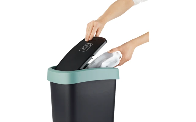 Rotho Twist Afvalbak Met Draaibaar En Scharnierend Deksel 25 Liter Donker Zilver 7 Rotho Twist Afvalbak Met Draaibaar En Scharnierend Deksel 25 Liter Donker Zilver - Afbeelding 5