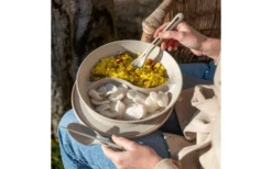 Koziol Connect Separee Menubord Met Deksel 1,5 Liter Natuur Woestijnzand