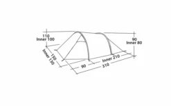 Easy Camp Spirit 200 Rustiek Groene Tunneltent Voor 2 Personen