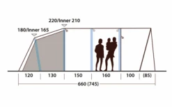 Outwell Hayward Lake 6ATC Opblaasbare Tunneltent 6 Personen -Berger 789692 5207240